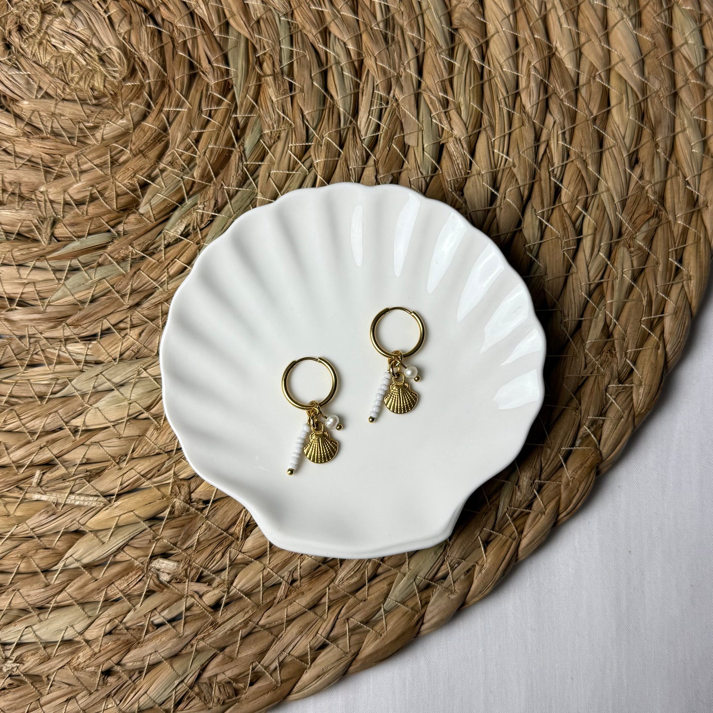 Oorbellen schelp - Goud