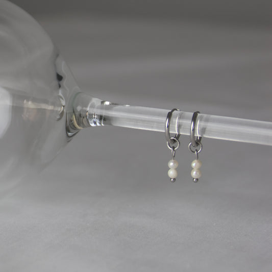 Oorbellen zoetwaterparels - Zilver