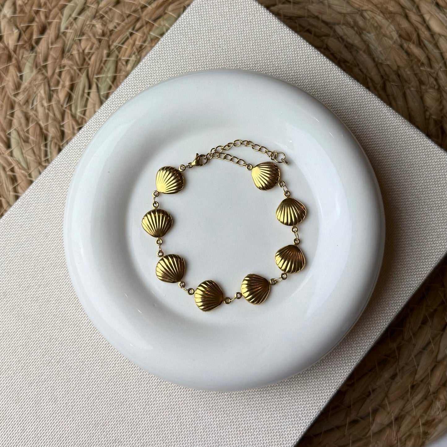 Armband schelpen - Goud