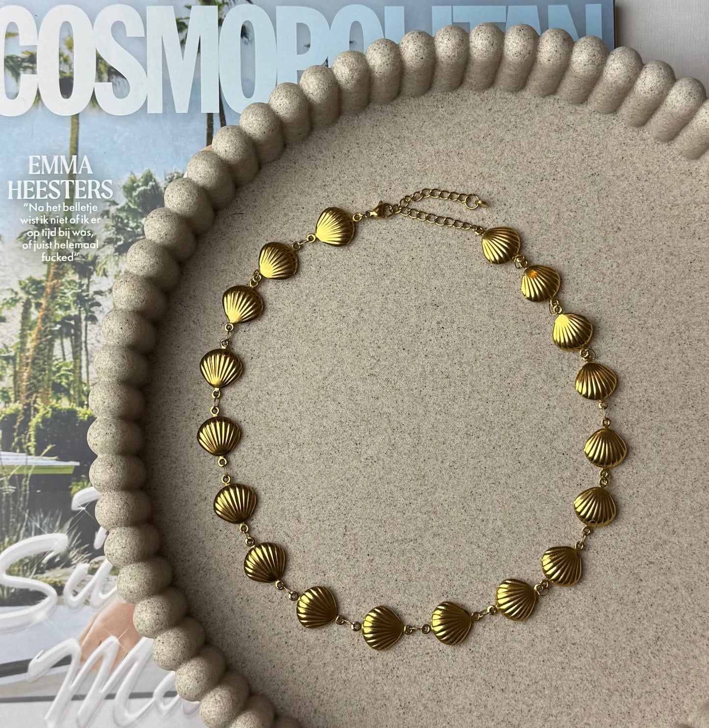 Ketting schelpen - Goud