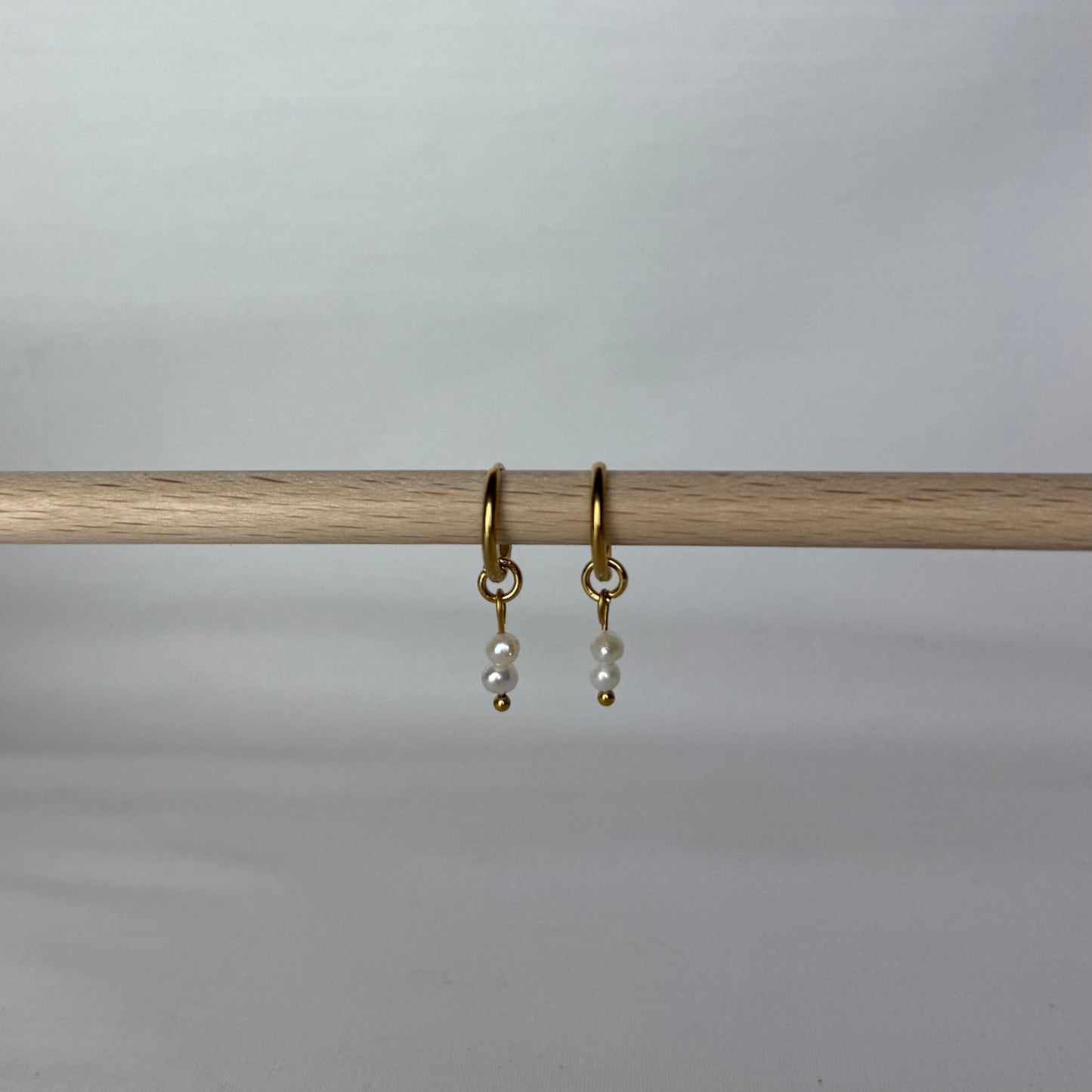Oorbellen zoetwaterparels - Goud