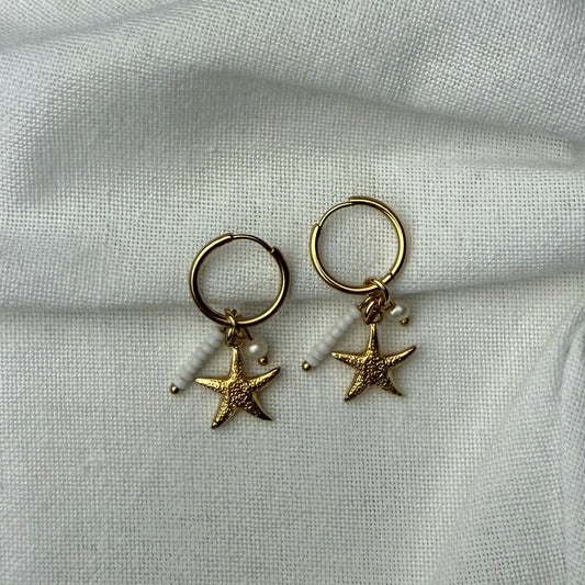 Oorbellen zeester - Goud