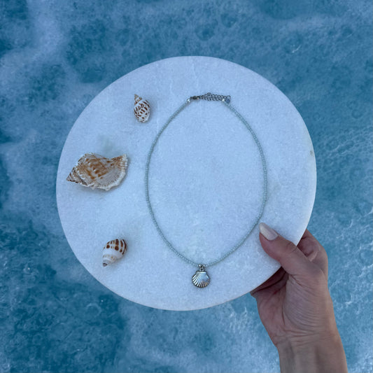 Kralenketting schelp - Zilver